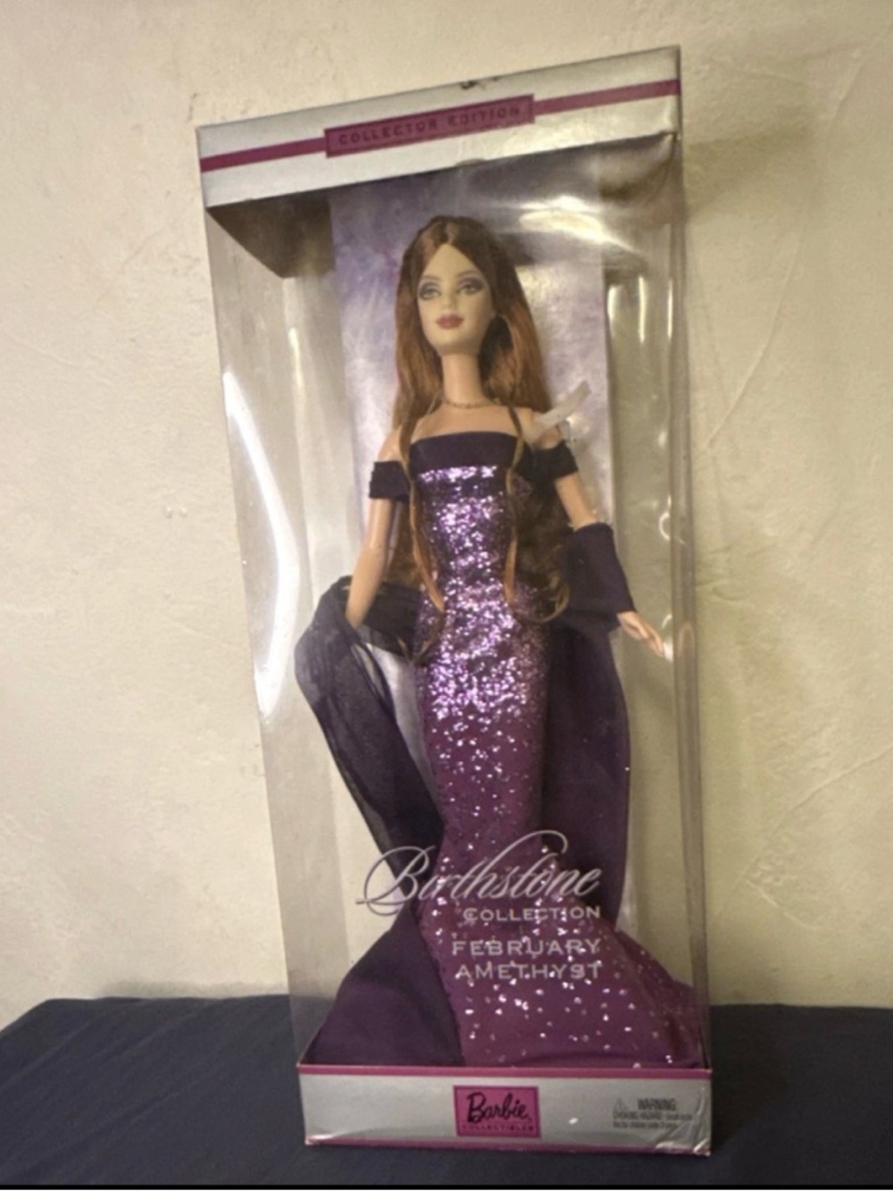 Barbie Birthstone Collection February Amethyst Doll - Purple Sequin Gown 2002